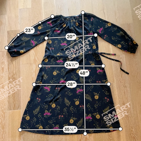 Uniqlo Black Floral Midi Dress gently worn - Picture 10 of 15